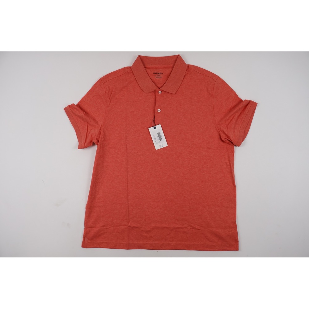UNTUCKit Polo Damaschino Heather Red XL Supima Cotton NWT